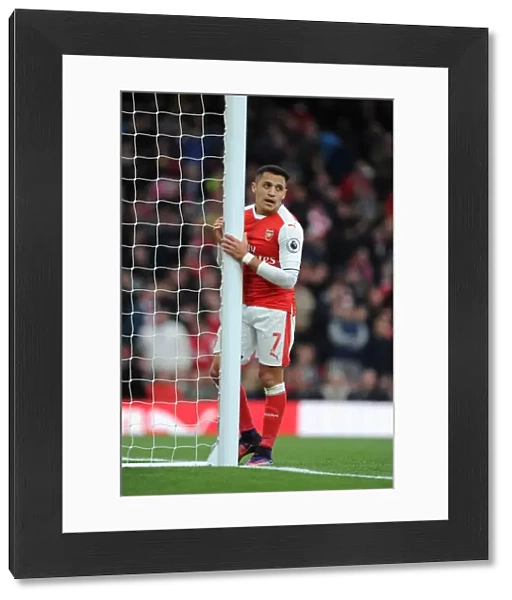 Arsenal's Alexis Sanchez in Action against Middlesbrough, Premier League 2016-17