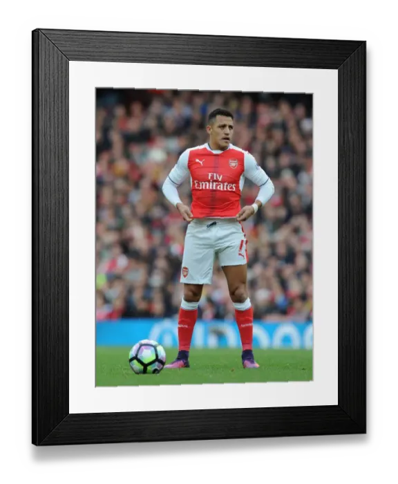 Framed Print : Alexis Sanchez in Action: Arsenal vs. Middlesbrough (2016-17) Framed Print : Alexis Sanchez in Action: Arsenal vs. Middlesbrough (2016-17)