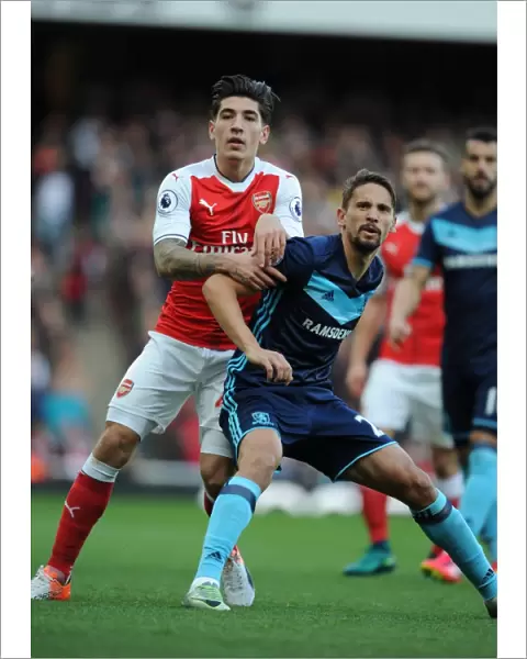 Arsenal vs Middlesbrough: Hector Bellerin Fends Off Gaston Ramirez in Intense Premier League Clash (2016-17)