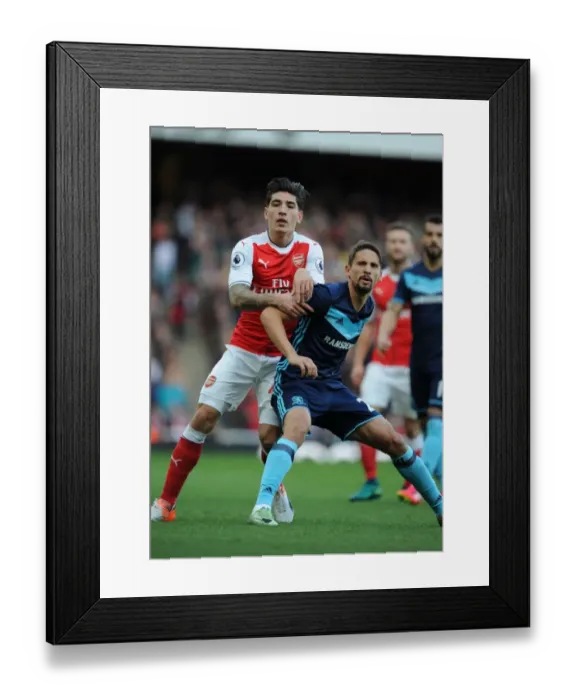 Framed Print : Arsenal vs Middlesbrough: Hector Bellerin Fends Off Gaston Ramirez in Intense Premier League Clash (2016-17) Framed Print : Arsenal vs Middlesbrough: Hector Bellerin Fends Off Gaston Ramirez in Intense Premier League Clash (2016-17)