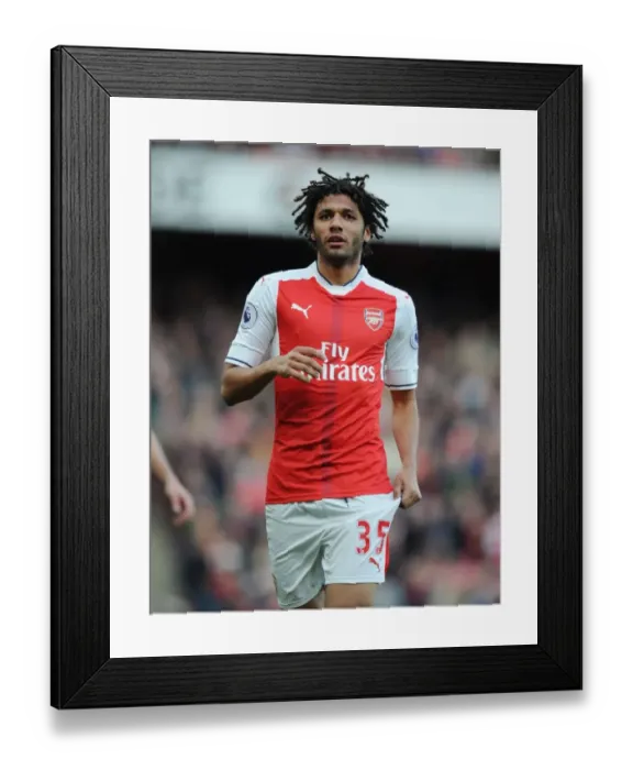 Framed Print : Arsenal's Mohamed Elneny in Action: Arsenal vs. Middlesbrough, Premier League 2016-17