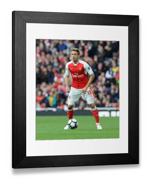 Framed Print : Nacho Monreal (Arsenal). Arsenal 0: 0 Middlesbrough. Premier League. Emirates Stadium