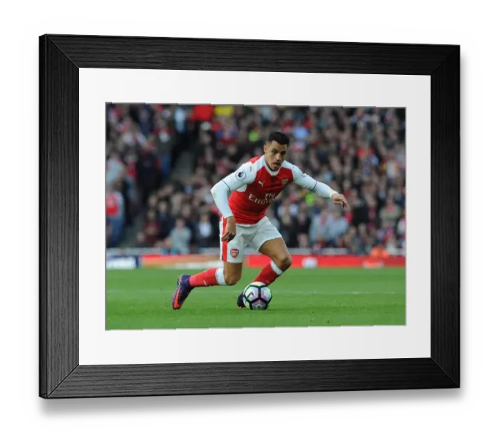 Framed Print : Alexis Sanchez: Arsenal's Dynamic Force Against Middlesbrough, Premier League 2016-17