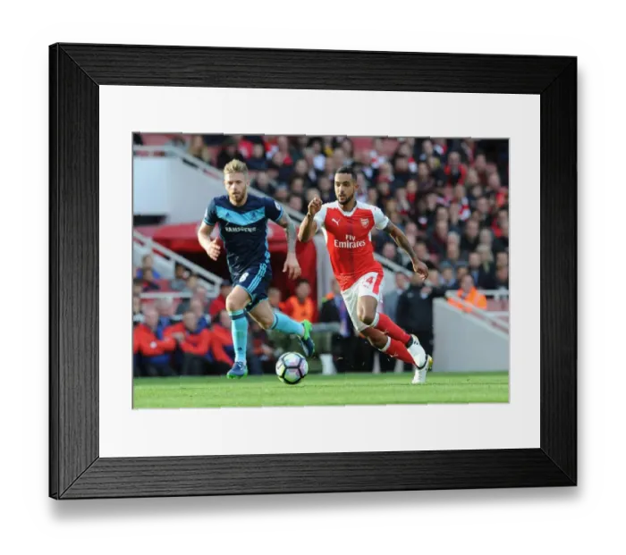 Framed Print : Arsenal vs Middlesbrough: Lucas Perez Clashes with Adam Clayton Framed Print : Arsenal vs Middlesbrough: Lucas Perez Clashes with Adam Clayton