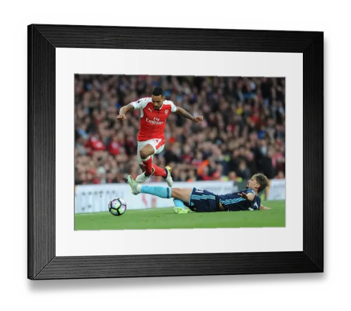 Framed Print : Theo Walcott Outsmarts Gaston Ramirez: Arsenal's Masterclass vs. Middlesbrough, 2016-17 Framed Print : Theo Walcott Outsmarts Gaston Ramirez: Arsenal's Masterclass vs. Middlesbrough, 2016-17