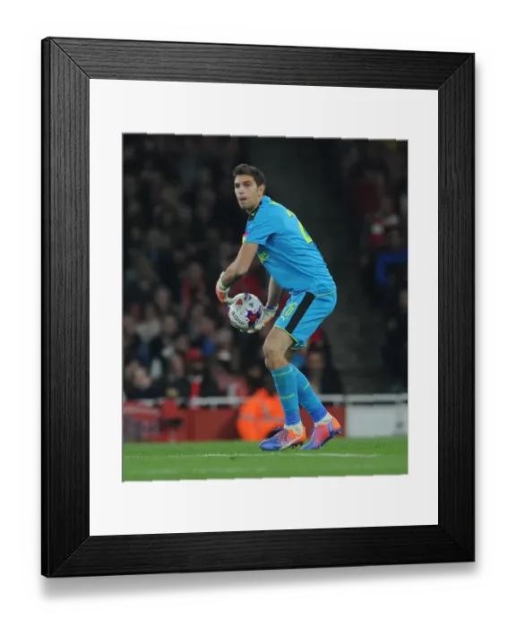 Framed Print : Emiliano Martinez in Action: Arsenal's Goalkeeper Shines in EFL Cup Match Against Reading