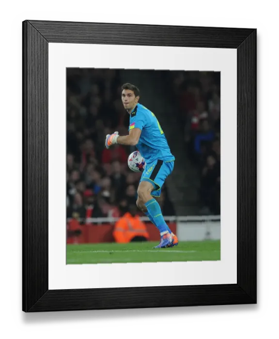 Framed Print : Emiliano Martinez: Arsenal's EFL Cup Hero vs. Reading
