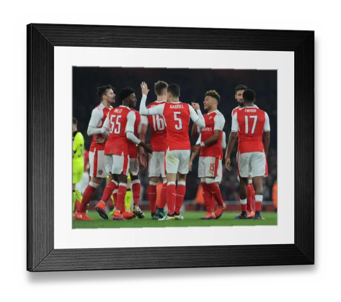 Framed Print : Alex Oxlade-Chamberlain's Brace: Arsenal Overpower Reading in EFL Cup