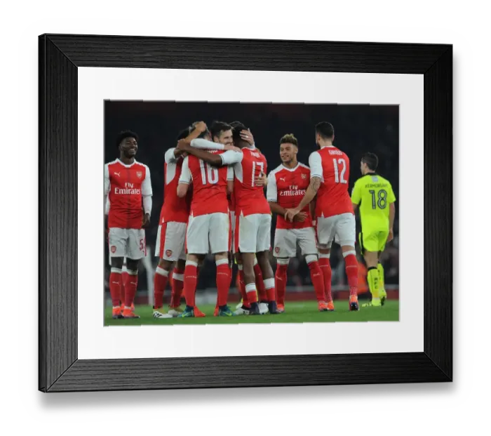 Framed Print : Alex Oxlade-Chamberlain's Brace: Arsenal Dominates Reading in EFL Cup Framed Print : Alex Oxlade-Chamberlain's Brace: Arsenal Dominates Reading in EFL Cup