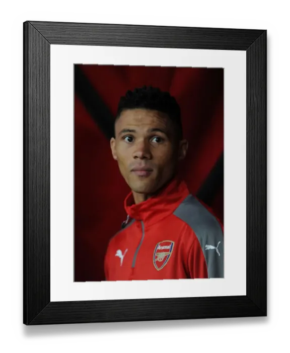 Framed Print : Arsenal's Kieran Gibbs Ready for Arsenal v Reading EFL Cup Showdown