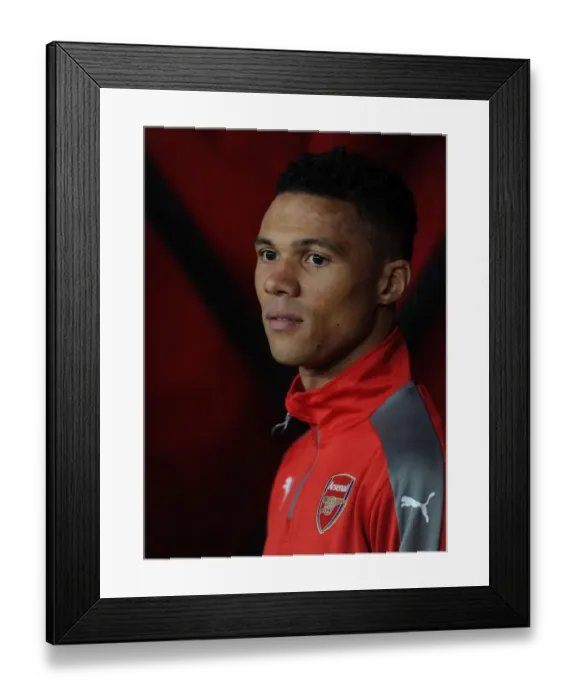 Framed Print : Arsenal's Kieran Gibbs Readies for Arsenal vs. Reading EFL Cup Clash
