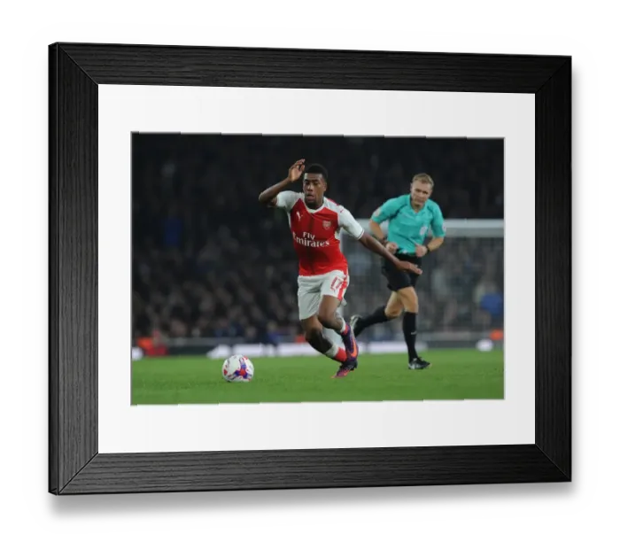 Framed Print : Alex Iwobi (Arsenal). Arsenal 2: 0 Reading. EFL Cup 4th Round. Emirates Stadium, 25  /  11  /  16