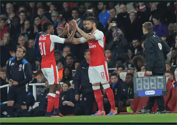 Jeff Reine-Adelaide is subbed for Olivier Giroud (Arsenal)