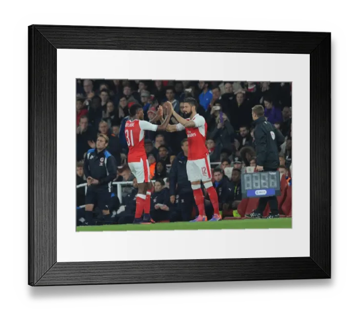 Framed Print : Jeff Reine-Adelaide is subbed for Olivier Giroud (Arsenal) Framed Print : Jeff Reine-Adelaide is subbed for Olivier Giroud (Arsenal)