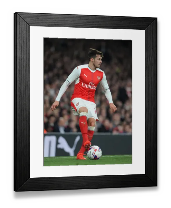 Framed Print : Arsenal's Carl Jenkinson Celebrates 2-0 Win Over Reading in EFL Cup Framed Print : Arsenal's Carl Jenkinson Celebrates 2-0 Win Over Reading in EFL Cup