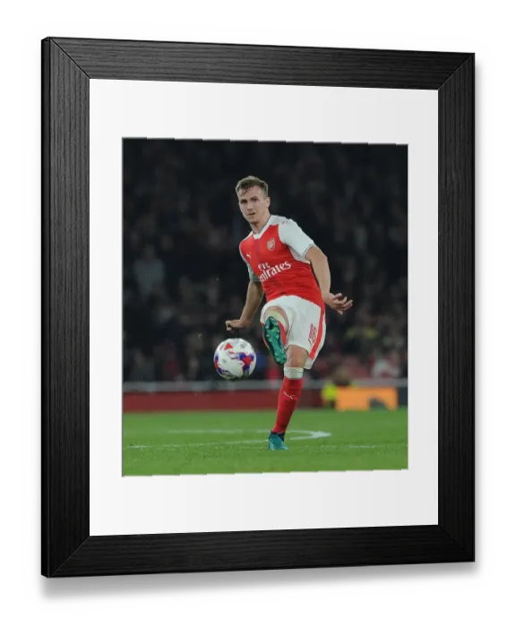Framed Print : Rob Holding Celebrates Arsenal's 2-0 Win over Reading in the EFL Cup Framed Print : Rob Holding Celebrates Arsenal's 2-0 Win over Reading in the EFL Cup