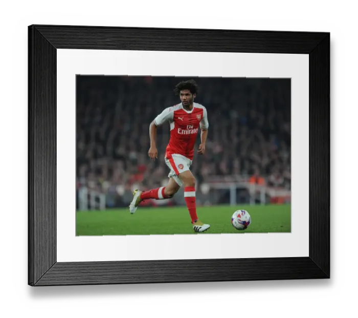Framed Print : Mohame Elneny (Arsenal). Arsenal 2: 0 Reading. EFL Cup 4th Round. Emirates Stadium
