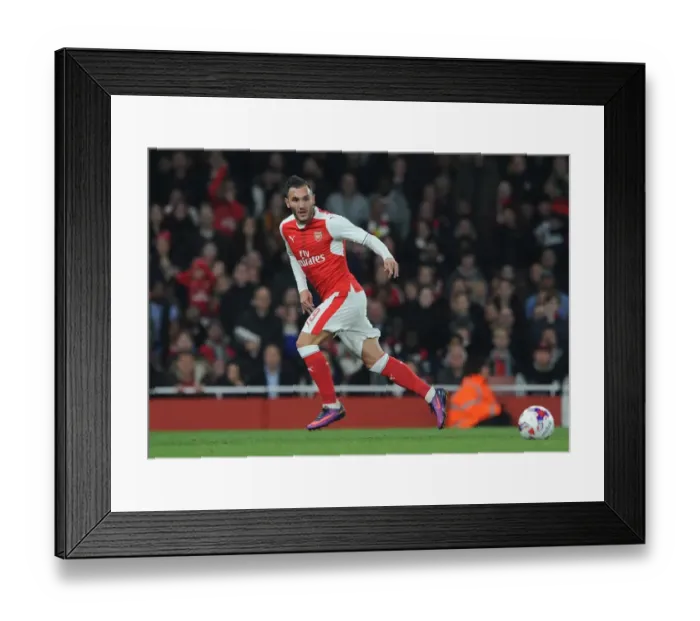 Framed Print : Lucas Perez (Arsenal). Arsenal 2: 0 Reading. EFL Cup 4th Round. Emirates Stadium, 25  /  11  /  16