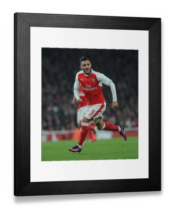 Framed Print : Lucas Perez Scores in Arsenal's 2-0 EFL Cup Victory over Reading, 25 / 11 / 16