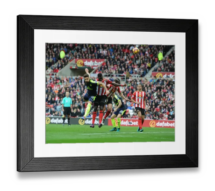 Framed Print : Olivier Giroud's Hat-Trick: Arsenal Triumphs Over Sunderland in Premier League Showdown (2016-17)