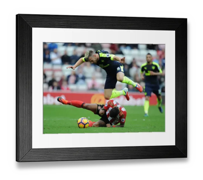 Framed Print : Ramsey vs Manquillo: A Footballing Battle at Sunderland (2016-17) Framed Print : Ramsey vs Manquillo: A Footballing Battle at Sunderland (2016-17)