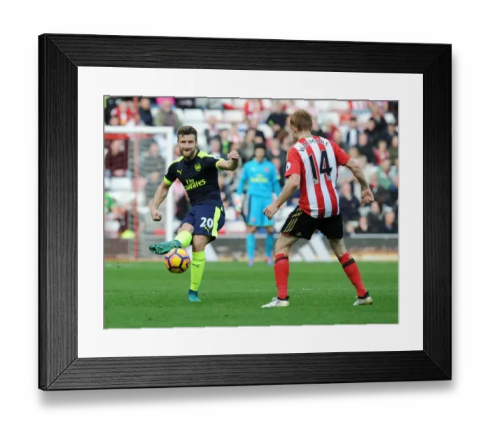 Framed Print : Mustafi in Action: Sunderland vs. Arsenal, Premier League 2016-17 Framed Print : Mustafi in Action: Sunderland vs. Arsenal, Premier League 2016-17