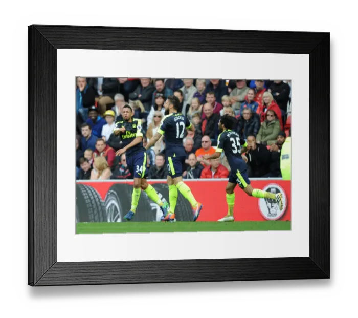 Framed Print : Arsenal's Double Celebration: Giroud, Coquelin, and Elneny at Sunderland (2016-17) Framed Print : Arsenal's Double Celebration: Giroud, Coquelin, and Elneny at Sunderland (2016-17)