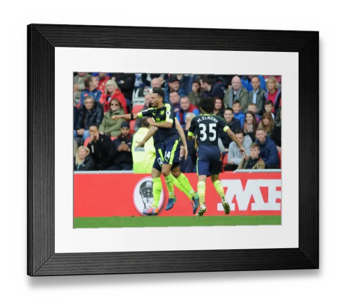 Framed Print : Arsenal's Olivier Giroud Scores Second Goal: Celebrating at Sunderland's Stadium of Light Framed Print : Arsenal's Olivier Giroud Scores Second Goal: Celebrating at Sunderland's Stadium of Light