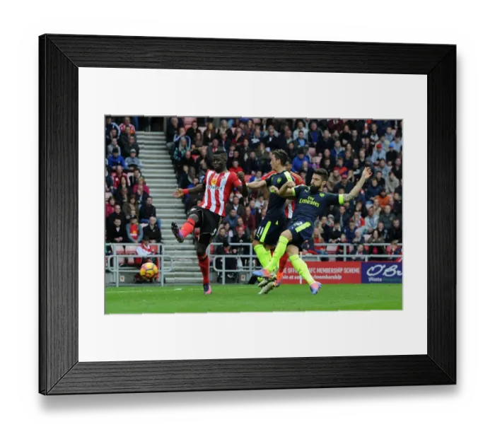 Framed Print : Olivier Giroud Scores Against Papy Djilobodji: Sunderland vs Arsenal, Premier League 2016-17 Framed Print : Olivier Giroud Scores Against Papy Djilobodji: Sunderland vs Arsenal, Premier League 2016-17