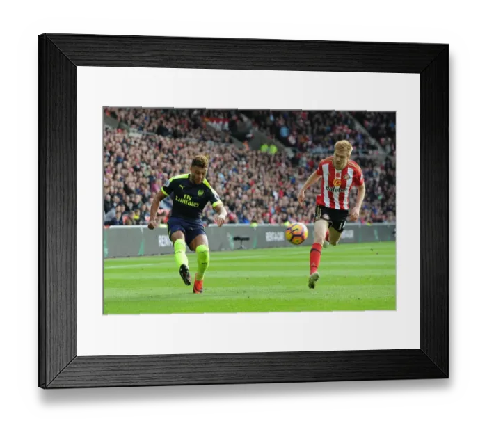 Framed Print : Arsenal's Alex Oxlade-Chamberlain Scores First Goal Against Sunderland in 2016-17 Premier League Framed Print : Arsenal's Alex Oxlade-Chamberlain Scores First Goal Against Sunderland in 2016-17 Premier League