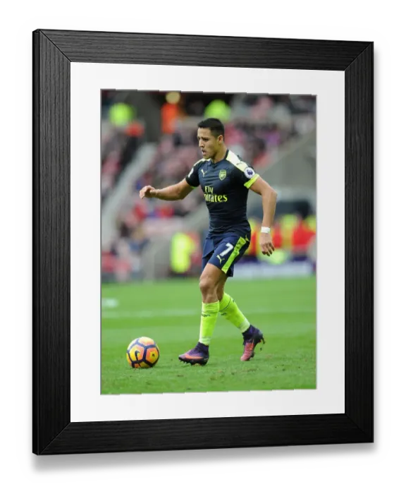 Framed Print : Alexis Sanchez in Action: Arsenal's Star Performer vs. Sunderland, Premier League 2016-17