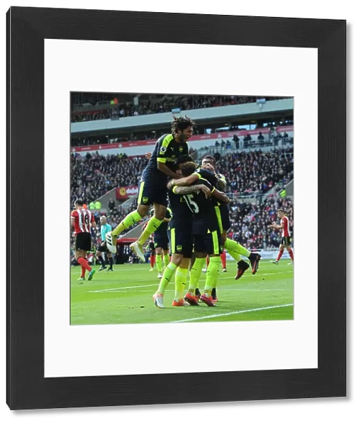 Sanchez, Oxlade-Chamberlain, Elneny: Arsenal's Goal Celebration vs Sunderland (2016-17)