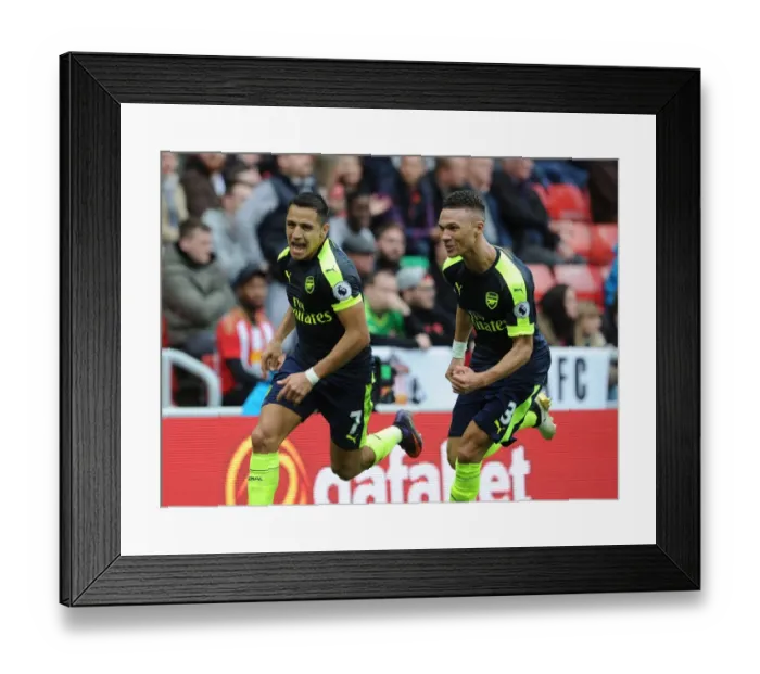 Framed Print : Alexis Sanchez's Brace: Arsenal's Dominant Performance Against Sunderland (2016-17)