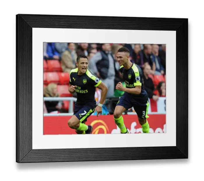 Framed Print : Alexis Sanchez's Brace: Arsenal's Dominance Over Sunderland (2016-17) Framed Print : Alexis Sanchez's Brace: Arsenal's Dominance Over Sunderland (2016-17)