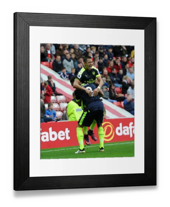 Framed Print : Alexis Sanchez's Brace: Arsenal's Impressive Victory Over Sunderland (2016-17)