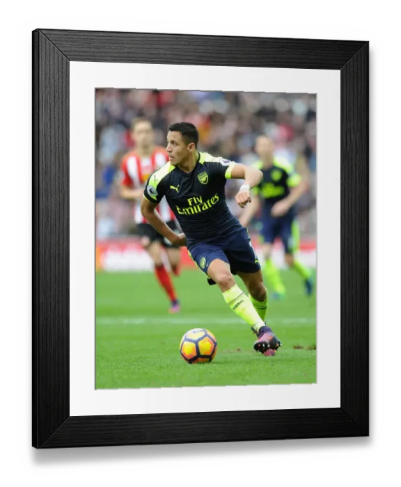 Framed Print : Alexis Sanchez: In Action for Arsenal Against Sunderland, Premier League 2016-17