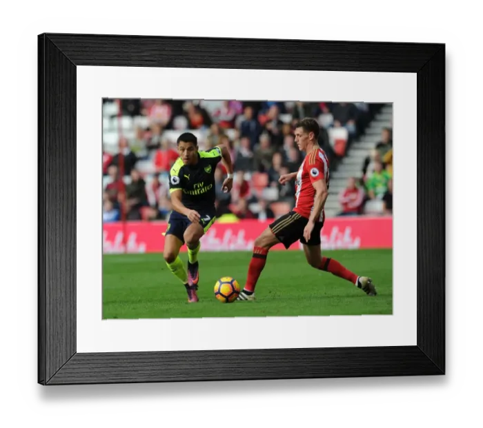 Framed Print : Clash of Wings: Sanchez vs Jones in Sunderland Derby, Premier League 2016-17
