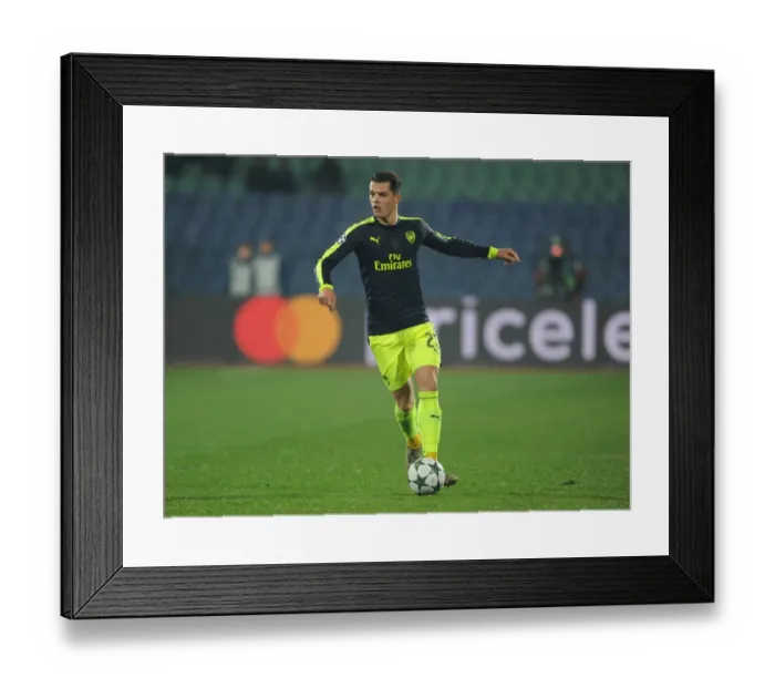 Framed Print : Granit Xhaka: Arsenal's Midfield Maestro Shines in UEFA Champions League Clash Against Ludogorets Framed Print : Granit Xhaka: Arsenal's Midfield Maestro Shines in UEFA Champions League Clash Against Ludogorets