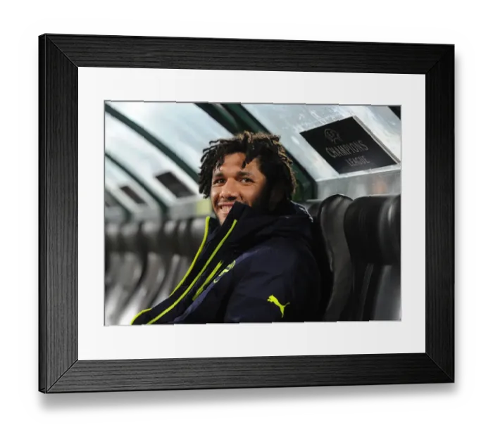 Framed Print : Arsenal's Mohamed Elneny Prepares for PFC Ludogorets Razgrad Clash in 2016-17 UEFA Champions League
