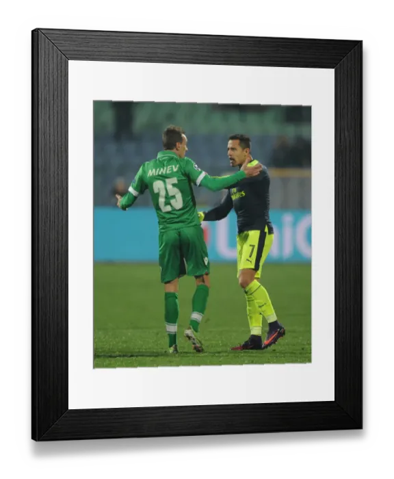 Framed Print : Clash of Champions: Alexis Sanchez vs Yordan Minev in Arsenal's UEFA Battle with Ludogorets Framed Print : Clash of Champions: Alexis Sanchez vs Yordan Minev in Arsenal's UEFA Battle with Ludogorets