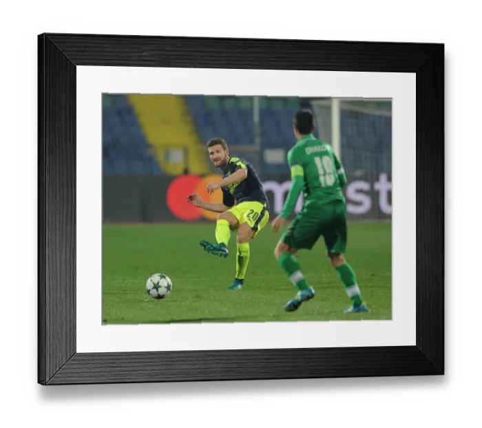 Framed Print : Arsenal's Mustafi Shines in UEFA Champions League Clash against Ludogorets (November 2016)