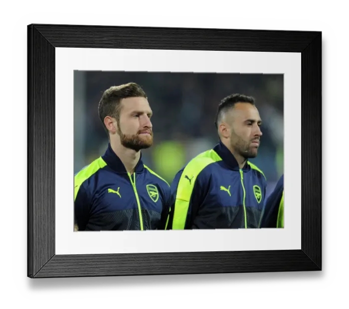 Framed Print : Arsenal FC: Mustafi and Ospina Prepare for Ludogorets Clash in Champions League Framed Print : Arsenal FC: Mustafi and Ospina Prepare for Ludogorets Clash in Champions League