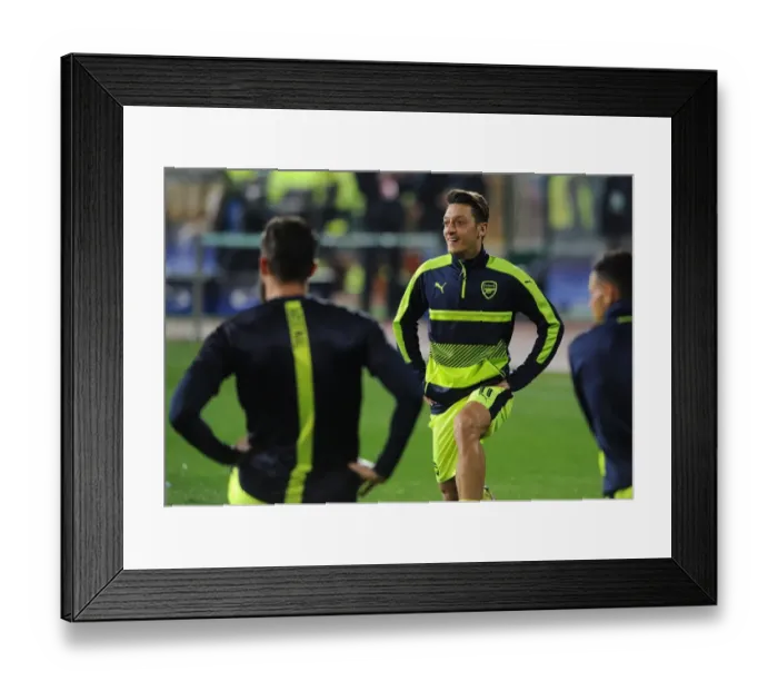 Framed Print : Mesut Ozil Warming Up: Arsenal FC vs PFC Ludogorets Razgrad, UEFA Champions League, Sofia, Bulgaria, 2016 Framed Print : Mesut Ozil Warming Up: Arsenal FC vs PFC Ludogorets Razgrad, UEFA Champions League, Sofia, Bulgaria, 2016