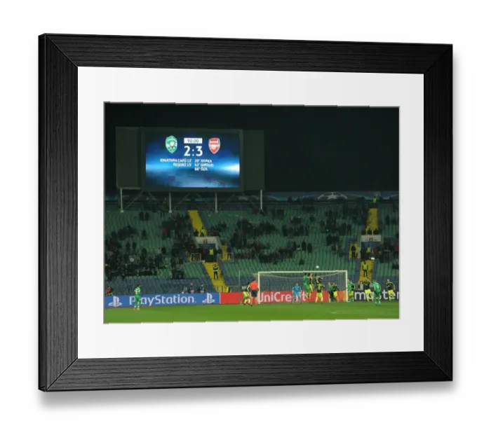 Framed Print : Arsenal Defend Late to Secure 3-3 Draw against Ludogorets in Champions League