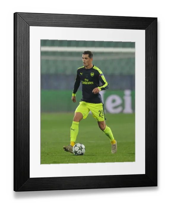 Framed Print : Granit Xhaka in Action: Arsenal vs Ludogorets, UEFA Champions League, 2016 Framed Print : Granit Xhaka in Action: Arsenal vs Ludogorets, UEFA Champions League, 2016