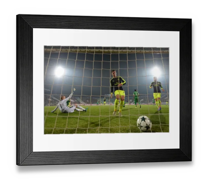 Framed Print : Granit Xhaka Scores First Goal: Arsenal's Victory Over Ludogorets Razgrad in UEFA Champions League Framed Print : Granit Xhaka Scores First Goal: Arsenal's Victory Over Ludogorets Razgrad in UEFA Champions League
