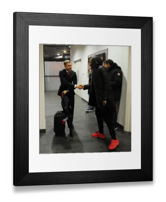 Framed Print : Arsenal's Aaron Ramsey and Thierry Henry Reunited Before Arsenal v Tottenham Hotspur, Premier League 2016-17 Framed Print : Arsenal's Aaron Ramsey and Thierry Henry Reunited Before Arsenal v Tottenham Hotspur, Premier League 2016-17