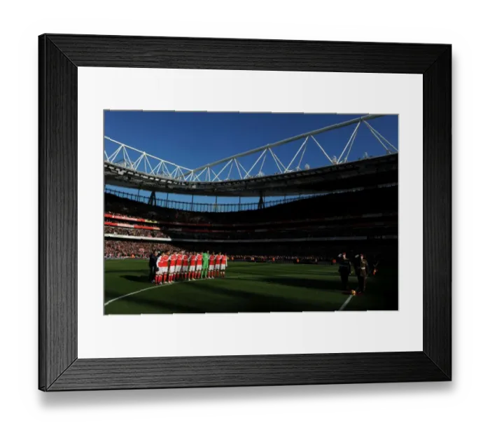 Framed Print : Arsenal and Tottenham Observe Remembrance Day Before Premier League Clash at Emirates Stadium Framed Print : Arsenal and Tottenham Observe Remembrance Day Before Premier League Clash at Emirates Stadium