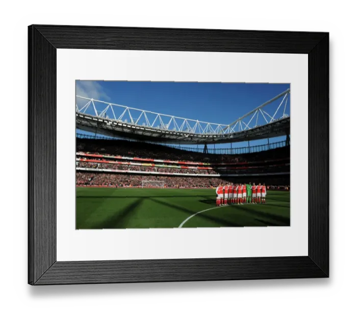 Framed Print : Arsenal and Tottenham Honor Remembrance Day Before Premier League Clash at Emirates Stadium