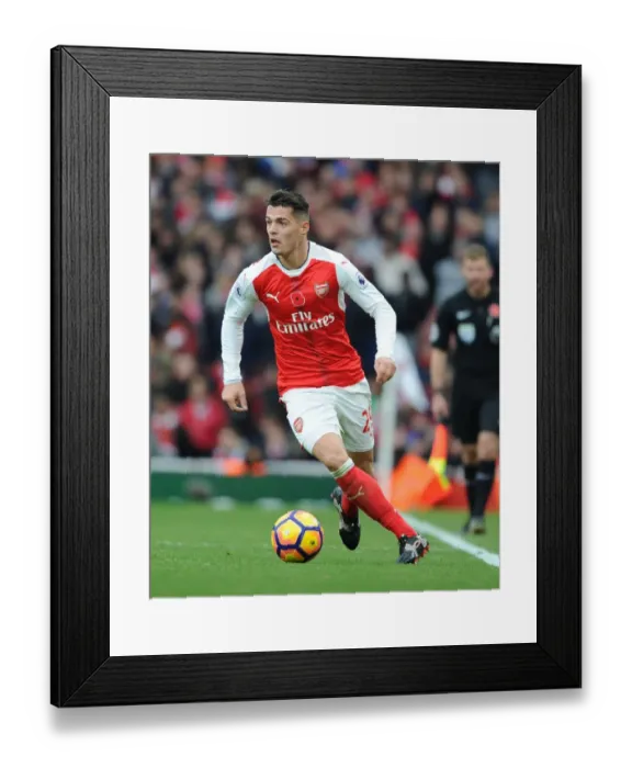 Framed Print : Arsenal vs. Tottenham Showdown: Xhaka's Battle in the 2016-17 Premier League - Arsenal's Midfield Maestro Faces Off Against Spurs at Emirates Stadium Framed Print : Arsenal vs. Tottenham Showdown: Xhaka's Battle in the 2016-17 Premier League - Arsenal's Midfield Maestro Faces Off Against Spurs at Emirates Stadium
